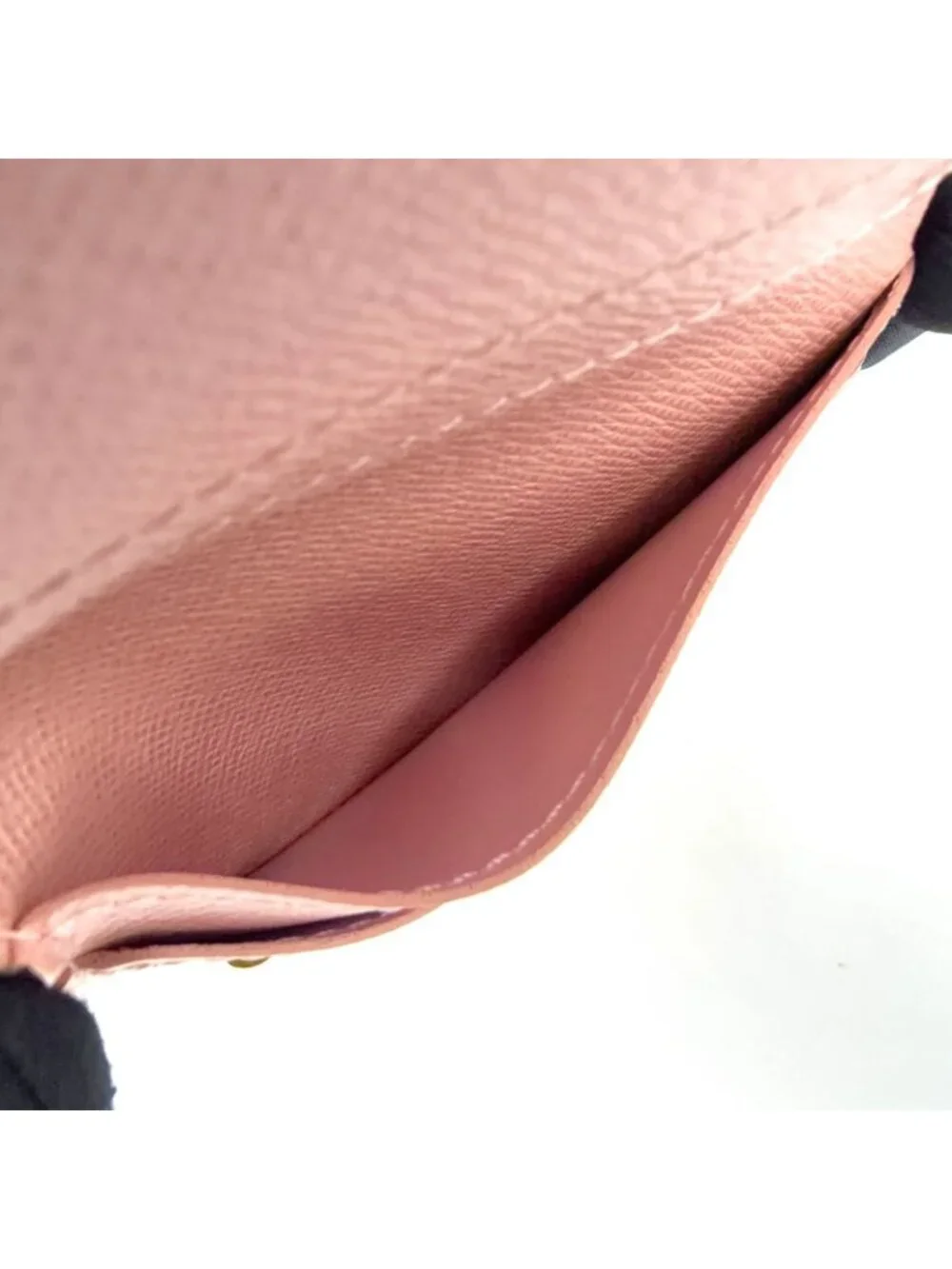 Louis Vuitton Portefeuille Zoe Monogram Rose Ballerine Leather Canvas Pink